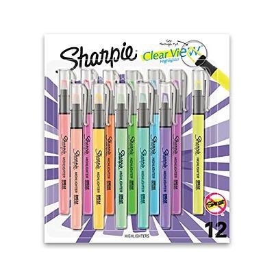 Sharpie S-Note Creative Markers Highlighters Assorted Colors Chisel Tip 12 Count, 12-Count