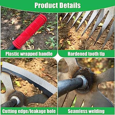 Weeding Artifact Uprooting Weeding Tool, Garden Weeding Tools, Stainless  Steel Forged Weed Puller 4 Teeth Dual Purpose Weeder, High Strength Hand  Remover Tool for Garden (12 Inch Wooden Handle) - Yahoo Shopping