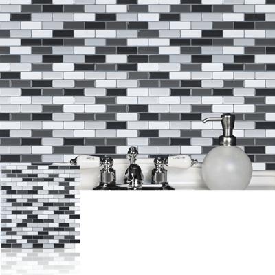 Smart Tiles Ravenna INOX 9.80 in W x 9.74 in Vinyl H Gray Peel and Stick Self-Adhesive Mosaic Wall Tile Backsplash (4-Pack)