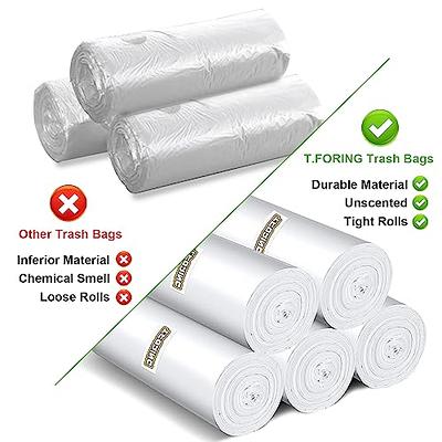 4 Gallon Trash Bag, Small Drawstring Trash Bags, 15 Liter White Garbage  Bags, 72 Count