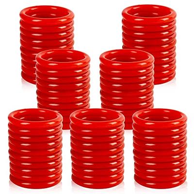  12 Pieces Ring Toss Rings for Bottles Red Plastic Rings for  Ring Toss Plastic Bottle Ring Toss Game Carnival Games Wine Toss Rings  Small Fun Target Ring Toss Rings for