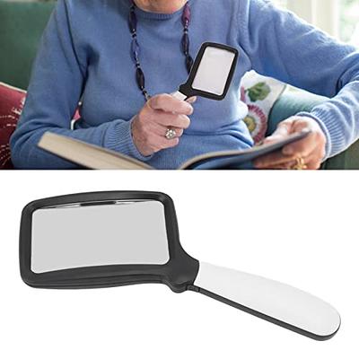 Folding Handheld Magnifying Glass, Large Magnifying Glass with Light 3X  Rectangle Reading Magnifier for Seniors with Dimmable LED, Clear Field of  View, Gifts for Seniors - Yahoo Shopping