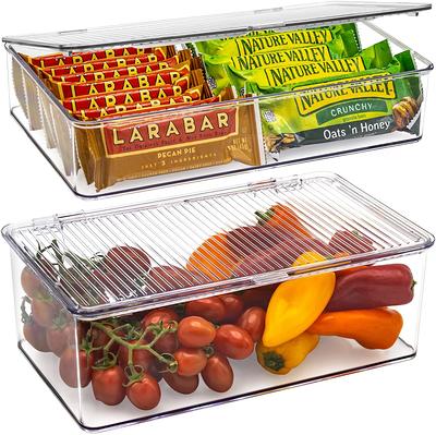 Clear Storage Bins With Lids, Perfect for Kitchen Organization and