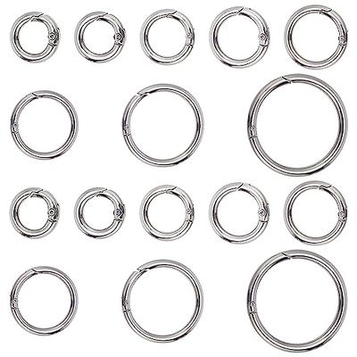 Spring O Rings, 16 Pcs Round Spring Snap Clip Hook 35mm Round Carabiner  Clips