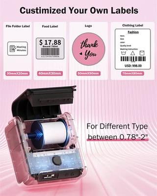 Pink Label Printer, Phomemo Thermal Label Printer for Shipping