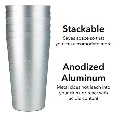 Arora Aluminum Cups for Drinks, Metal Color-Changing Silver Color Tumbler,  Aluminum 20oz Cup, Set of 6 - Yahoo Shopping