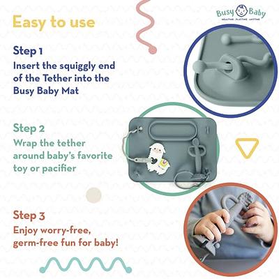 Silicone Bottle Tether & Bungee for Busy Baby Placemat