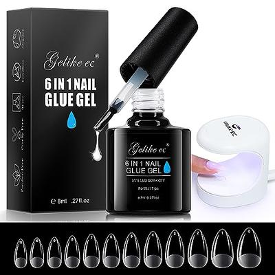 Gelike EC Gel x Nail Kit 6 In 1 Nail Glue Gel with Soft Gel Nail