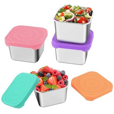 LEGELITE 4 Pack Salad Dressing Container To Go, 6oz Reusable Small  Condiment Containers with Lids, Leakproof Silicone Lids Stainless Steel  Sauce Containers for Lunch - Yahoo Shopping