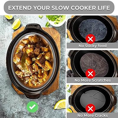 Slow Cooker Liners Compatible For Crock Pot 6-7 Quart Oval Slow Cooker,  Silicone CrockPot Divider Insert Reusable, Leak Proof, , Dishwasher Safe,  Non-Stick