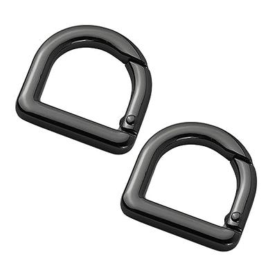 2pcs Semicircle Metal Spring Key Ring,Spring Snap Hooks Clip,Spring Keyring  Buckle,Flat D Ring for Purses (Black) - Yahoo Shopping