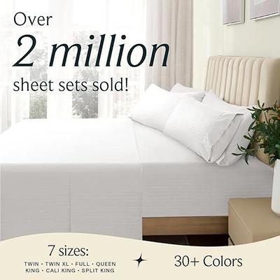  Danjor Linens Queen Sheet Set - 6 Piece Set Including 4  Pillowcases - Deep Pockets - Breathable, Soft Bed Sheets - Wrinkle Free -  Machine Washable - White Sheets for Queen