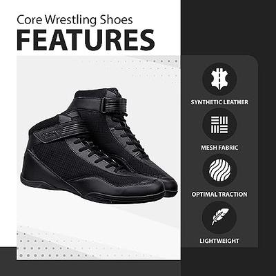 Core Wrestling Shoes – High Traction Wrestling Shoes for Men, Women, Youth  & Kids - Durable Shoes for Wrestling, Boxing, Weightlifting & Bodybuilding  – Combat Sports Footwear, Lightweight Gym Shoes - Yahoo Shopping