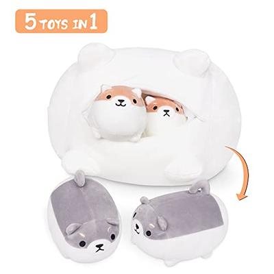 Shiba Inu Plush, 5 PCS Shiba Inu Stuffed Animal Family, 15.8 Corgi Plushie  Cute Soft Plush
