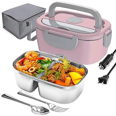 CHARMDOO Electric Lunch Box 60W Food Warmer Heater 12V 24V 110V Faster Heated  Lunch Box for Car/Truck/Home Portable Heating Boxes with 1.5L 306 SS  Container Fork & Spoon - Yahoo Shopping