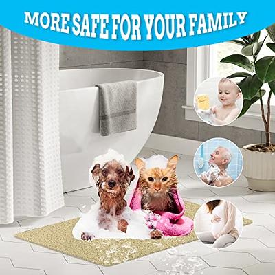 Bath Tub and Shower Mat Non-slip Anti-mold Easy Clean Loofah Texture Bath  Mat