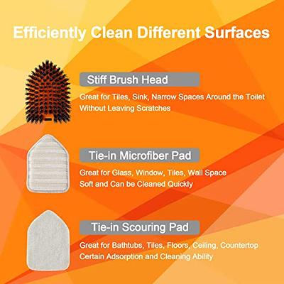 Number-one Floor Scrub Brush with Long Handle 35, Shower Cleaning Brush  Telescopic Scrubber Brush Kit, Scrubber with 1 Stiff Bristles & 3 Sponge  Brush for Cleaning Tile Shower Bathroom Tub 