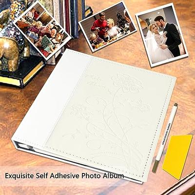 Photo Album Self Adhesive Pages for 4x6 5x7 8x10 Pictures Scrapbook  Magnetic Photo Albums with Sticky Pages Books with A Metallic Pen for Baby  Wedding