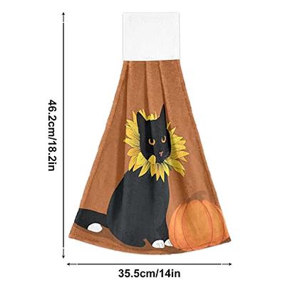 Funny Cat Hand Towels for Bathroom Kitchen Hanging Washcloths Face Towels Super Absorbent Soft Hand Towels Gift for Cat lovers, Size: One Size