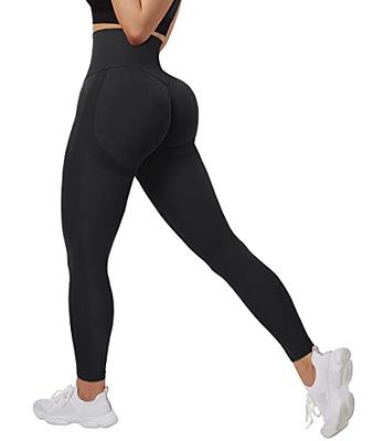 A AGROSTE Black Scrunch Butt Lifting Workout Leggings for Women Seamless  High Waisted Yoga Pants Tummy Control Gym Booty Tight Black L - Yahoo  Shopping