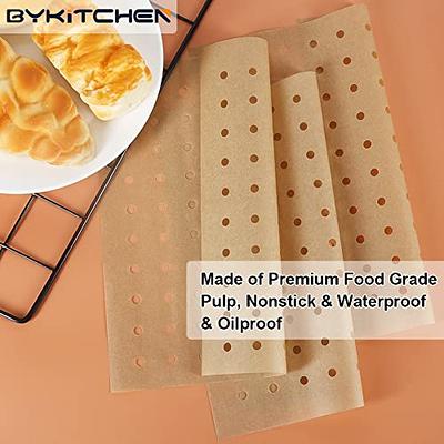 Air Fryer Liners Disposable, Parchment Paper for Baking, 100 Pcs 11 x 9  inch Unbleached Parchment Paper Sheets, Perforated Rectangular Baking  Papers