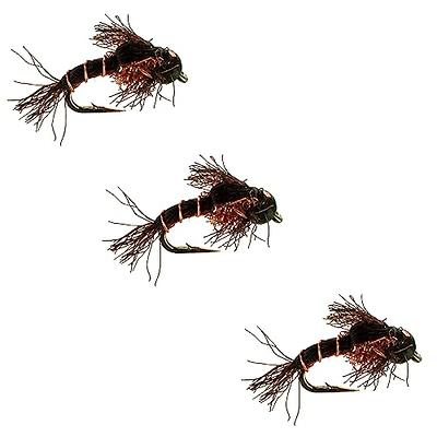 Feeder Creek Fly Fishing Flies for Trout, Adams Dry Fly Pattern, Famous Attractor Pattern, Different, Hand Tied (14)