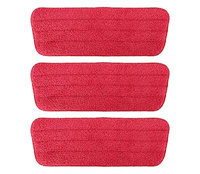 TreeLen 3 Packs Microfiber Mop Pads Spray Mop Refill Replacement Heads  Wet/Dry Floor Cleaning Refill Mop Pads Compatible with Bona Floor Care  System Rubbermaid Reveal Spray Mop Libman Cxhome Norwex Red 3packs
