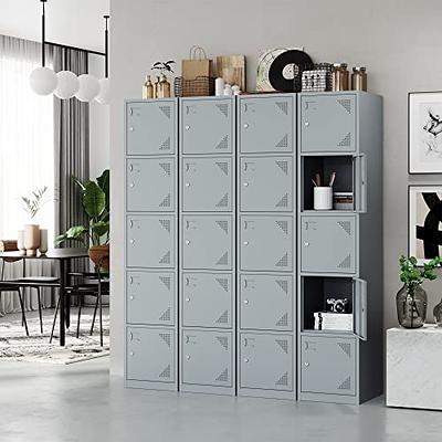 SISESOL Metal Locker Organizer for Work 66 Cabinets with Doors