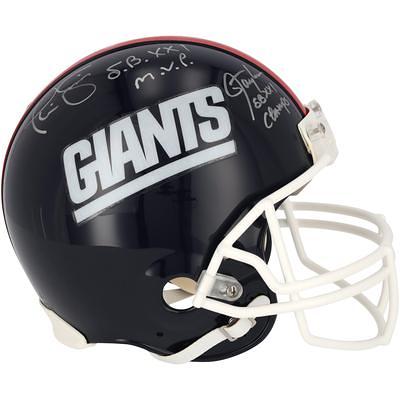 Phil Simms Eli Manning & Ottis Anderson New York Giants Autographed Riddell Flat Speed Authentic Helmet with Multiple Inscriptions