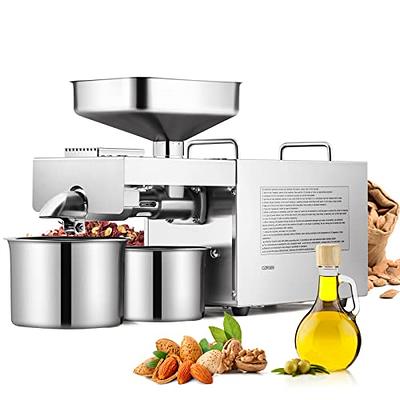 VBENLEM Manual Oil Press Stainless Steel Oil Press Machine Nut and Seed Oil Press Household