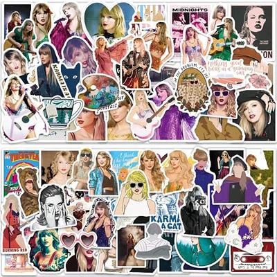 Taylor Swift Merch: 50PCS Taylor Music Stickers,All Swift Album Stickers  for Adult,Waterproof Vinyl Sticker for Water Bottles,Laptops,Music  Fans,Party Favors Party Decorat Supplies Fans Gifts 