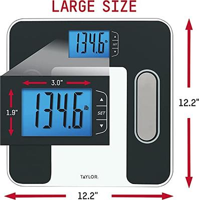 Taylor Body Composition Scale for Body Weight, Measuring Body Fat, Body  Water, Muscle Mass and BMI, 400 lb. Capacity, White/Black - Yahoo Shopping