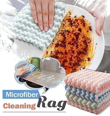 Super Absorbent Microfiber Kitchen Dish Cloth Double-sided Scouring Pad Rag