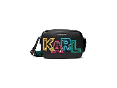 Karl Lagerfeld Paris Maybelle Camera, Black/Silver: Handbags