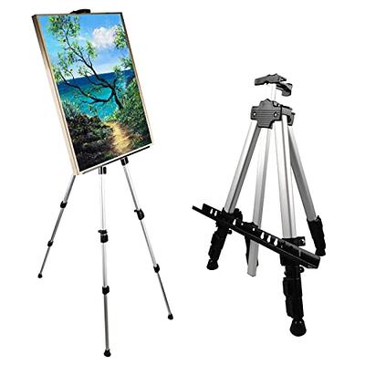 Artist Easel Stand, RRFTOK Metal Tripod Adjustable Easel for Painting  Canvases Height from 21 to 66with Reinforced Triangle,Carry Bag for  Table-Top/Floor Drawing and Didplaying