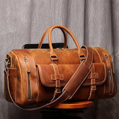 Groomsmen Duffle Personalized Vegan Leather Weekend Travel Bag for