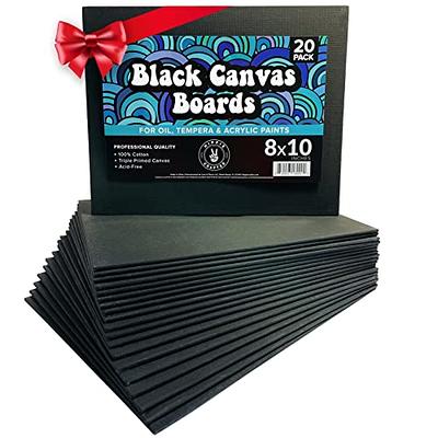 Zingarts Black Canvas 5x7 Inch 12-Pack,100% Cotton Primed Painting