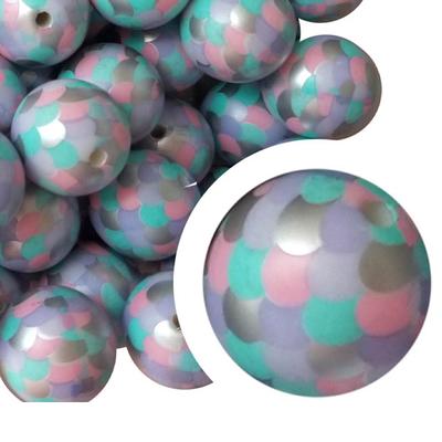 Blue Glow - Faceted Glow-In-The-Dark Plastic Beads, Choose Size (Pack)