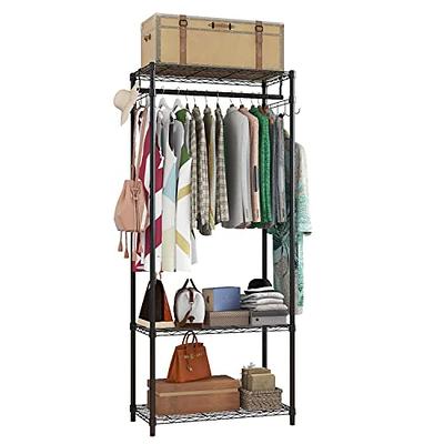 Raybee Clothes Rack Heavy Duty Clothing Rack Load 830Lbs Clothing Racks for  Hanging Clothes Metal Garment Rack Portable Clothes Rack Heavy Duty