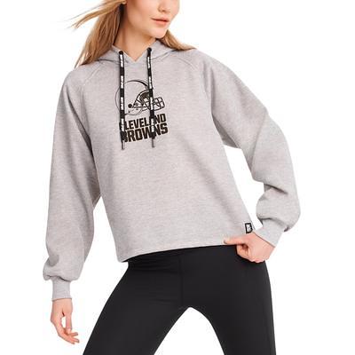 Boston Red Sox Antigua Women's Victory Raglan Sleeve Pullover Hoodie -  Heather Gray/Black