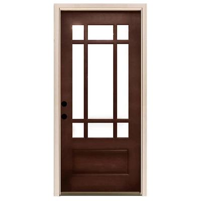 Steves & Sons 68 in. x 80 in. Savannah Clear 6 Lite RHIS Mahogany Stained  Wood Prehung Front Door with Double 14 in. Sidelites M6410-143014-CT-4IRH -  The Home Depot