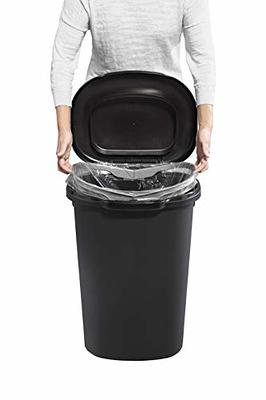 Rubbermaid Commercial Products Touch Top Trash Can/Wastebasket with Lid, 13- Gallon, Small Black Garbage Bin for Home/Kitchen/Bathroom/Bedroom/Office -  Yahoo Shopping