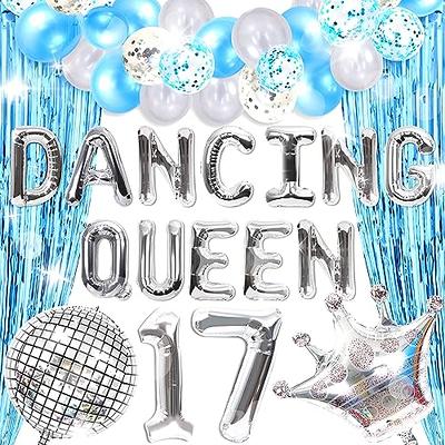 24 PCS Dancing Queen 17 Balloons Dancing Queen 17 Birthday Party Decoration  Sliver Blue 17 Birthday Decoration Mamma Mia Party Supplies - Yahoo Shopping