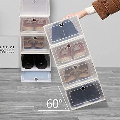 Shoe Box Set Foldable Plastic Storage Transparent Shelf Stack