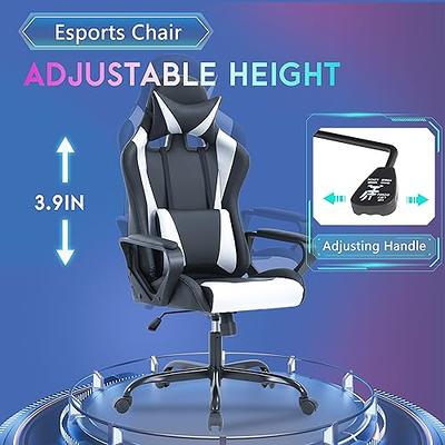 High-Back Gaming Chair PC Office Chair Computer Racing Chair PU Desk Task  Chair Ergonomic Executive Swivel Rolling Chair with Lumbar Support for Back  Pain Women, Men (WHITE) 