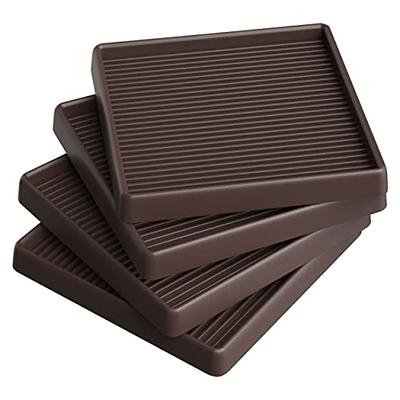 CasterMaster Non Slip Furniture Pads - 5x5 Square Rubber Anti Skid