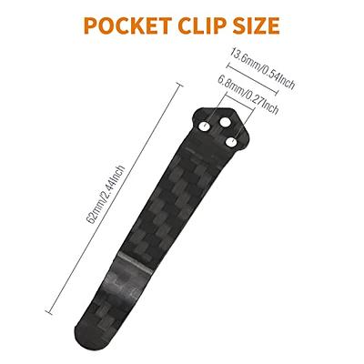 1 Piece Knife Pocket Back Clip, 3-hole Titanium Alloy Deep Carry