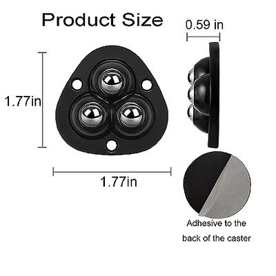 8 Pcs Self Adhesive Mini Caster Wheels, Appliance Wheels Swivel Stainless  Paste Universal Wheel, 360 Degree Rotation Sticky Pulley for Kitchen  Appliances, Trash Can, Storage Bins,Black 