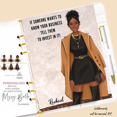 African American Woman Boss Planner Dashboard PM MM GM A5 