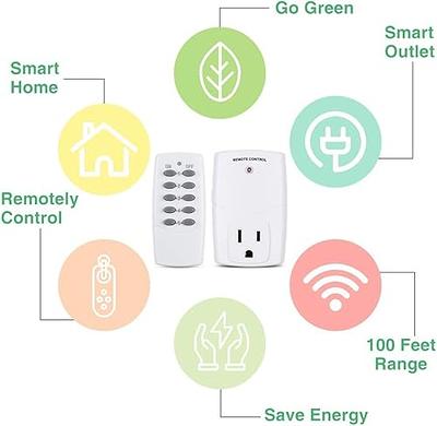 BN-LINK Wireless Remote Control Electrical Outlet Switch, 1 Remote + 1  Outlet 